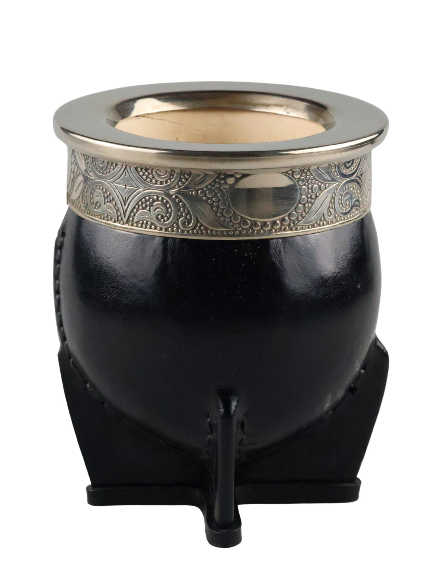 Handgemaakte Imperial Maté Beker | Leder + Alpaca (Duits Zilver)